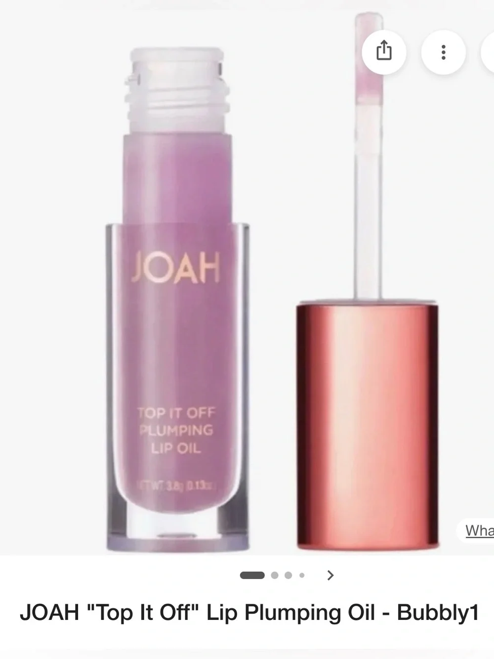 J.O.A. Top It Off Lip Plumping Oil — Lavender Pink Shine